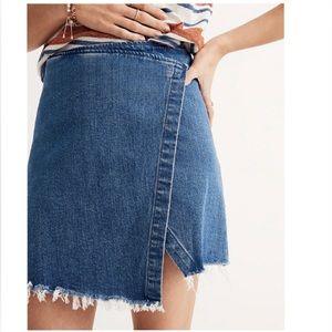 Madewell Denim Wrap Mini Skirt
